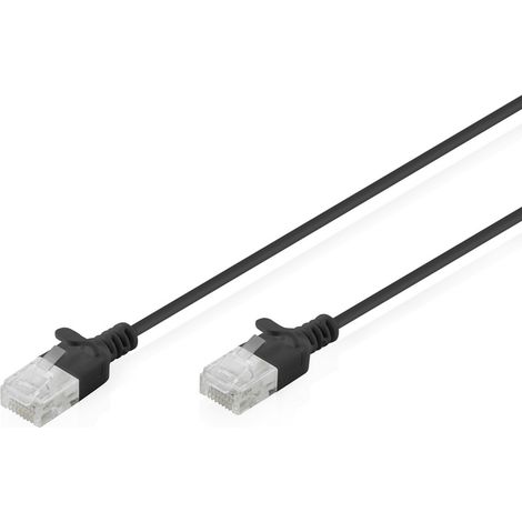 Digitus DK-1618-005S-BL RJ45 Câble réseau, câble patch CAT 6 U/UTP 0.5 m noir 1 pc(s) (1/5)