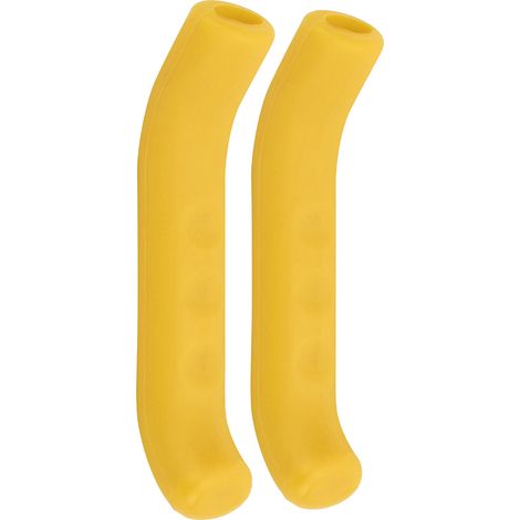 Manchon Antidérapant en Silicone pour Poignées de Frein VTT et Vélo Route, Protection de Levier Jaune (1/5)