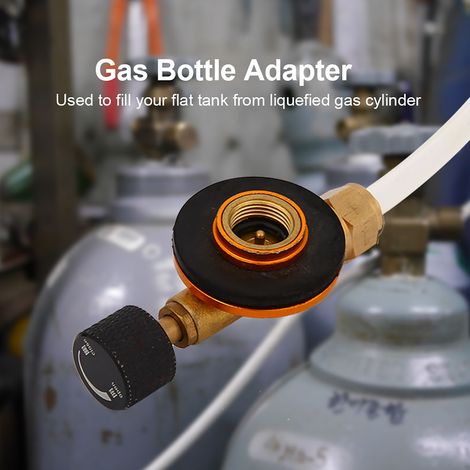 Adaptateur de recharge pour réchaud de camping, convertisseur pour bouteille de gaz GPL, raccord plat (1/5)