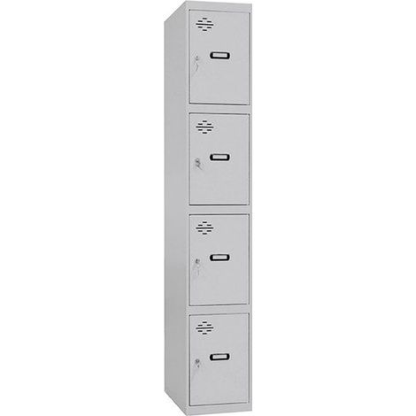 Armario Taquilla SIMON LOCKER PROF.Monobloque 4 PUERTA 1/4 400 Gris (1/3)