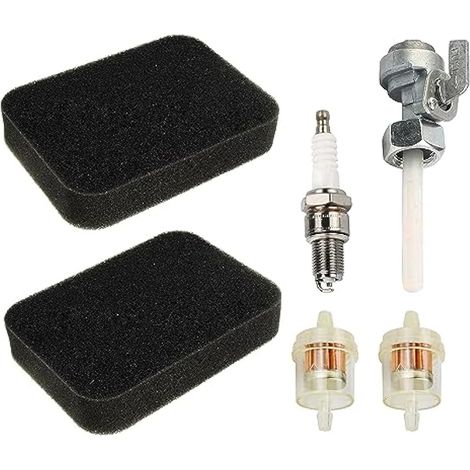 Compatible avec 2 pièces filtre à air robinet d'arrêt carburant robinet de rechange pour Generac GP5000 P5500 GP6000E GP7000 GP7000E GP7500 avec bougie filtre à carburant (1/4)
