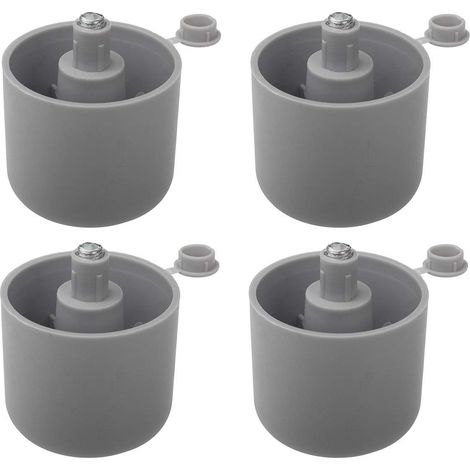 Cyclingcolors – Pieds de meuble réglables 4x en plastique – Hauteur 42 mm – Ajustement jusqu'à +28 mm – Capacité 100 kg – Couleur gris