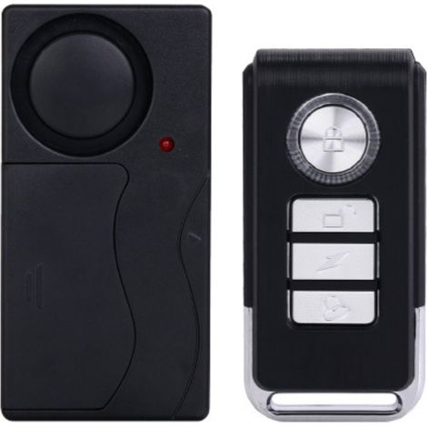 Alarme Vibration - 110 dB - Pour Vélo Moto Voiture Porte Fenêtre - Sans Fil - Télécommande Incluse