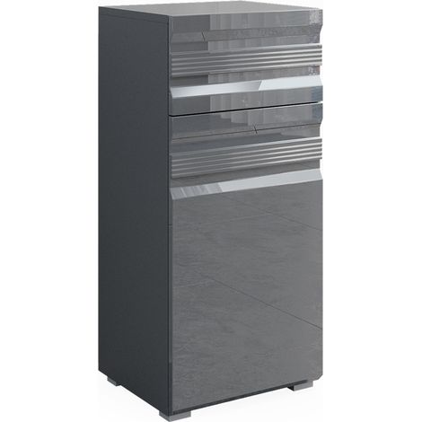 Mobiletto bagno Freddy, Antracite, 36.4 x 79 cm, Vicco