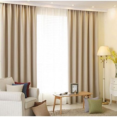 Blackout Curtains 1.52.3m Eyelet Super Soft Thermal Insulated Bedroom Curtains Blackout Eyelet Curtains for Living Room Light,Cream white 2 Panels
