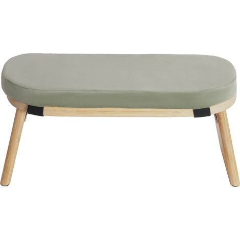 Tabouret de méditation en bambou, coussin en velours doux, design pliable (1/2)