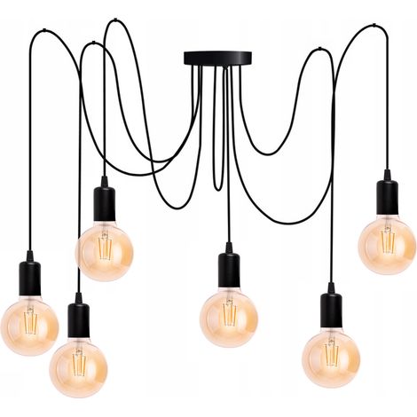 Lampada a sospensione ARANE SPIDER, 6 bracci, per LED, 6x E27 LUMILED