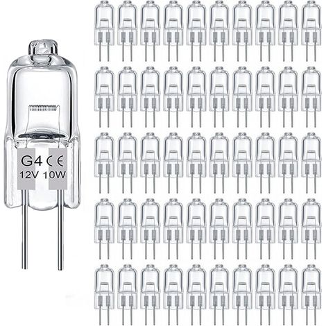 100 bombillas halógenas G4 – 160 lm – Blanco cálido 2800K – Regulables – Iluminación interior hogar y comercio – 3000h (1/5)