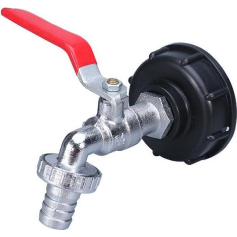 Connecteur Robinet en Laiton Chromé avec Raccord Rapide pour Cuve Plastique 1000L - Installation Facile, Résistant et Pratique (1/5)