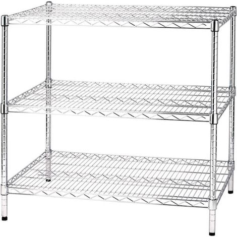 Scaffale 3 Ripiani 90x60x90 cm in Metallo Cromato Tosini