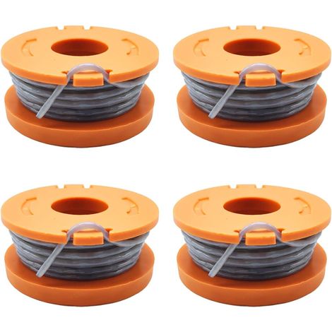 Bobine de fil de débroussailleuse compatible avec Mac Allister MGTP18Li - 1,65 mm - Bobine de fil d'alimentation automatique (4 bobines) (1/5)