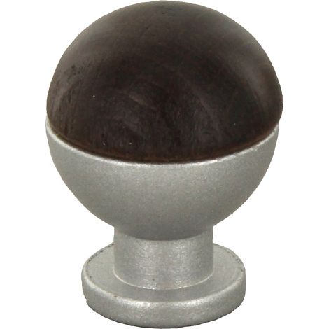 1BLISTER POMOLI IN LEGNO OTTONE 735B MM 18 NOCE SCURO PZ 2