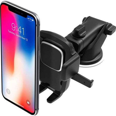 Support Téléphone Voiture Ventouse Télescopique 5-8 Pouces Rotation 260° Compatible Smartphones Tous Étuis - 1 Pièce (1/5)