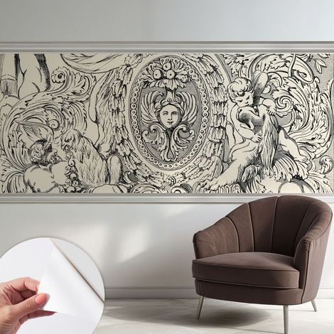 Selbstklebend Tapete modern - Wanddeko für Küche - Klebefolie Wand - luxus Look Reichtum an Ornamenten 250x104 cm (1/5)