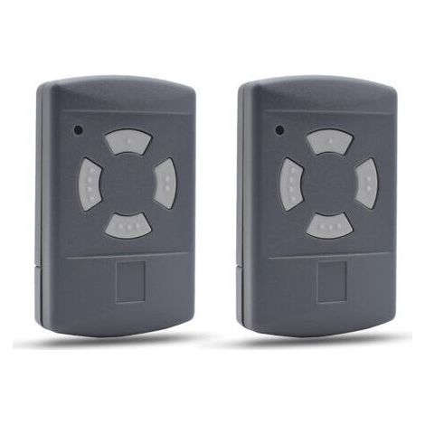 Télécommande Compatible pour Porte de Garage HORMANN 40,685MHz HSE2 HSM4 HSM2 HSE4 HS2 HS4 Bouton Gris (Lot de 2)
