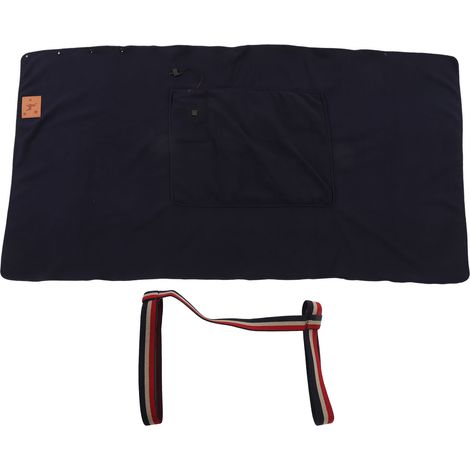 Couverture chauffante à 3 niveaux de température et chargement USB pour les épaules, la nuque, les jambes et la taille, bleu marine (1/5)