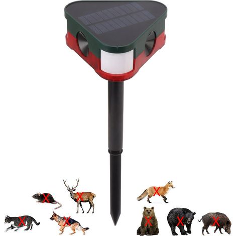 5V Solar-Alarmgerät für Bauernhöfe, Fischteiche und Obstgärten Infrarot-Alarmlampe für den Außenbereich zur Abschreckung von Wildschweinen 1W solarbetriebenes Tierabwehrgerät. (1/5)