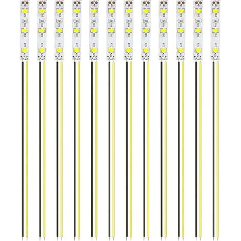 12 Pieces 50mm Pre Wired SMD LED Modeling 2835 12-18V LED Strips Yellow (1/5)