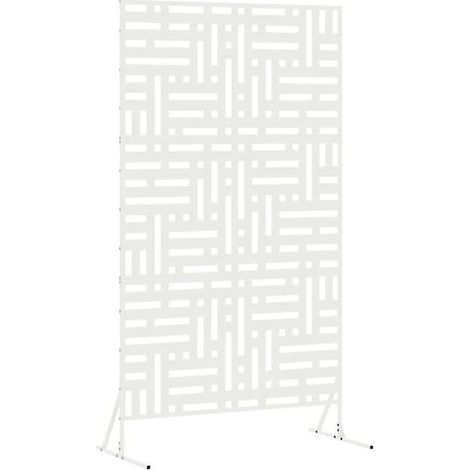 Paravent blanc, 100 x 50 x 180 cm, acier.