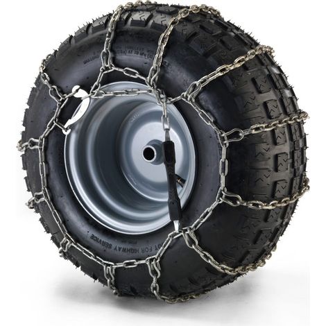 Paire de chaînes à neige 20'' d'origine tracteur CASTELGARDEN TC SD 108-118 cm