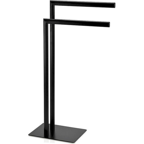 porte serviette métal noir style industriel élégant - noir finition mate élégante (1/2)