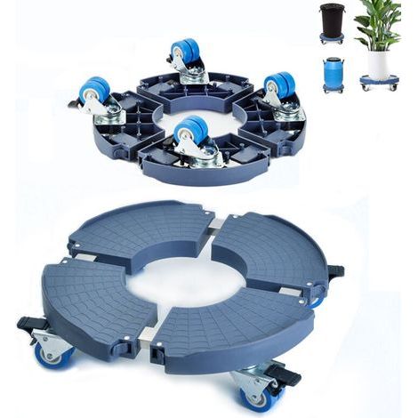 Roule-pot à roulettes pour plantes – Rotation 360° – 4 roues doubles – Capacité 200 kg – Diamètre réglable 41-61 cm – Pour pots lourds (1/5)