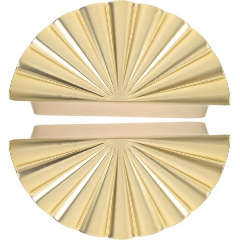 Poignées de Tiroir Semi-circulaires Vintage en Alliage de Zinc Or pour Meuble à Chaussures et Armoires, Surface Lisse, Utilisation Solide, Lot de 2 Pièces pour Décoration (1/5)