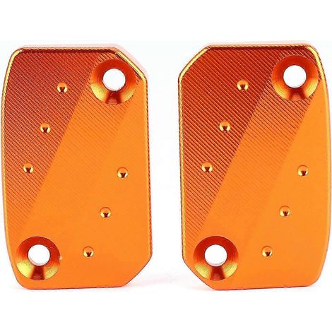 Bouchon de réservoir de liquide de frein en alliage d'aluminium usiné CNC, compatible avec les modèles 250/350 XC et 450 SX/SXF/SXR (orange). (1/5)