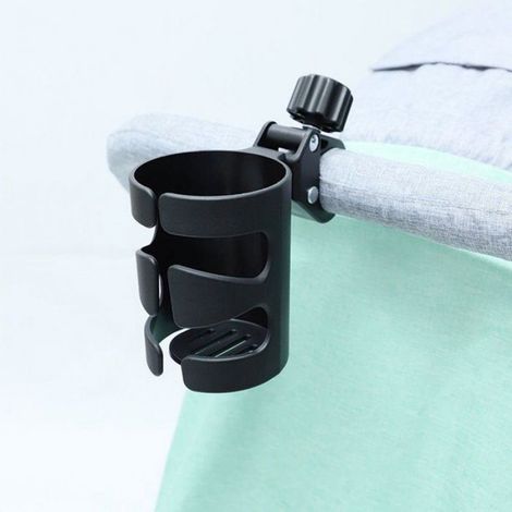 Lot de 2 Porte-gobelets universel 360°, pivotant pour trottinette tricycle vélo, noir, résistant, sans outil (1/4)
