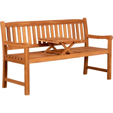 deVries Gartenbank ""WOODIE"" Trend Butler 160 aus Teakholz Basic 160x57x94 cm (1/2)