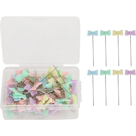 Épingles À Coudre - Tête Plate En Acier Inoxydable - Pour Couture, Broderie, Décoration Intérieure Et Loisirs Créatifs - 100 Pièces