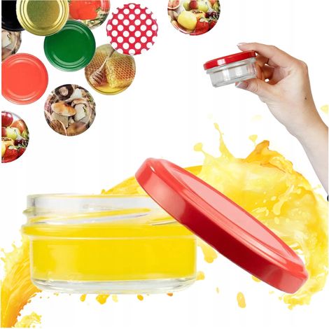 TARRO 65ML + TAPA PARA CREMA DE MERMELADA DE MIEL REGALO DE BODAS TARROS DE BODA (1/5)
