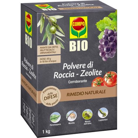 PROTETTIVO BIO PER PIANTE ZEOLITE POLVERE DI ROCCIA 1KG COMPO