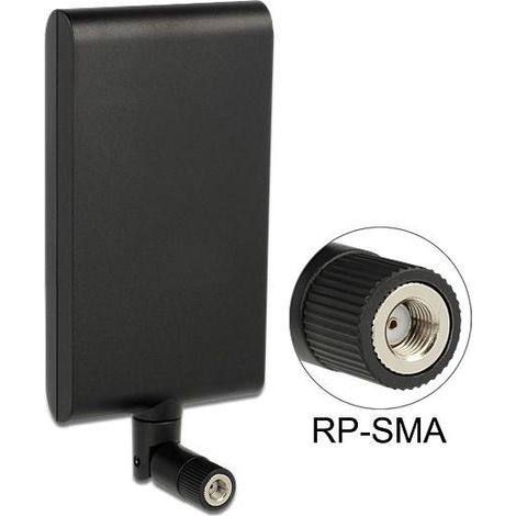 Delock wlan antenna 802.11 ac/a/h/b/g/n rp-sma 7,5 10 dbi directional with flexible joint