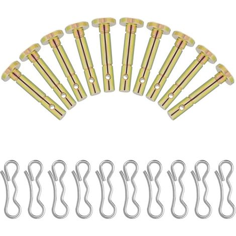 10 Pièces Goupilles de Cisaillement, Goupilles Fendues de Remplacement, Shear Pin de Remplacement, pour Les Pièces de Rechange, Le Remplacement de la Souffleuse à Neige (1/5)