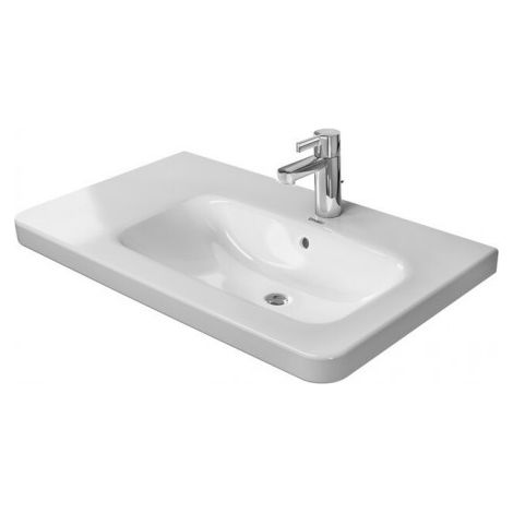 Meuble vasque DU DuraStyle 800 mm avec trop-plein, avec ou sans bonde, B-re, blanc