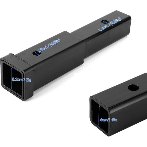 Prolunga per gancio di traino - Accessorio per rimorchio - Crea spazio extra - Tubo quadrato regolabile - Portata 2268 kg - Nero (1/5)