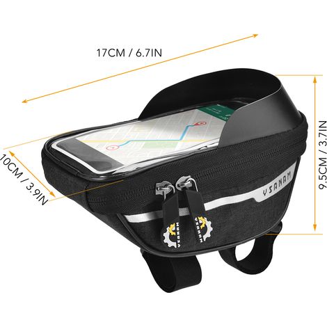 Sacs de montage de téléphone de vélo, sac étanche pour Tube supérieur de cadre avant avec étui de support d'écran tactile, Pack de rangement d'outils de vélo