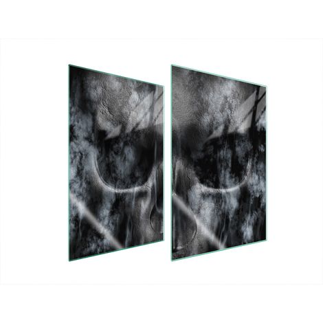 PLAQUE DE PROTECTION EN VERRE POUR CUISINE 2x35x52 CRÂNE (1/5)