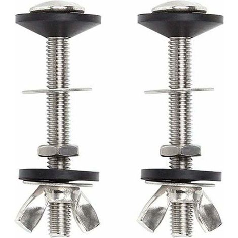 Juego de 2 kits de fijación para tanque de agua y asiento de inodoro - Accesorios de fijación para asiento de inodoro