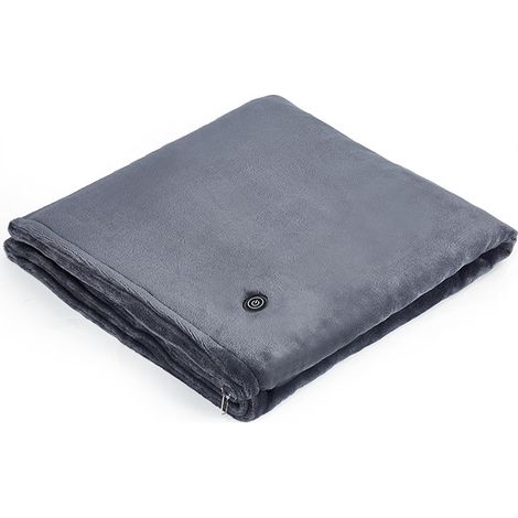 Couverture électrique USB, couverture chauffante en flanelle, châle chauffant électrique à double usage pour la maison, 85x150cm