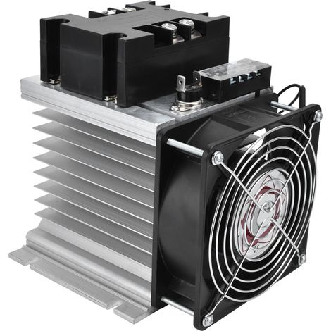 Régulateur de tension monophasé à thyristor 220-380VAC avec radiateur, variateur de température et de puissance, contrôleur à semi-conducteur pour chauffage et éclairage (1/5)