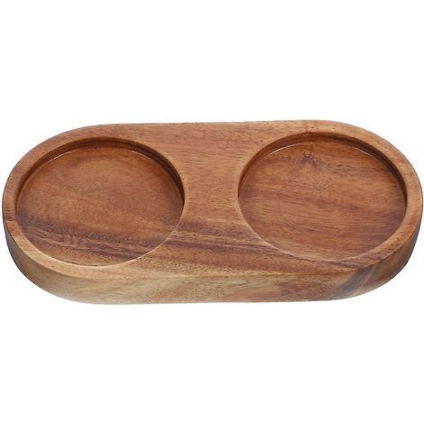 Plateau pour flacons de poivre et de sel, plateau pour moulin à poivre en bois, plateau pour moulin à poivre en bois (1/2)