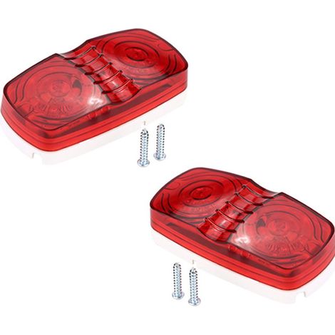 Feu De Position Latéral 10 Led Rouge 12V Pour Camion Véhicule Utilitaire - Lot De 2 (1/5)
