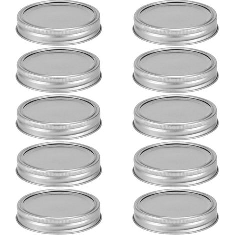 Couvercles de Conservation Ronds pour Bocaux en Verre - 10 Pièces (86mm) - Accessoire de Cuisine Étanche (1/5)