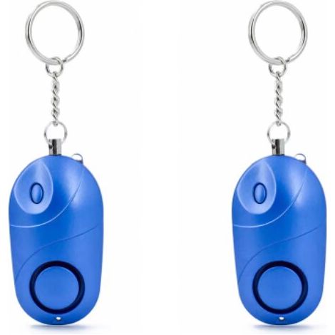 Sirène Alarme personnelle,Alarme de sécurité personnelle Porte-clés d'alarme avec la lumière LED, Alarme de sécurité Auto-défense d'urgence Mini sirène pour Femmes Enfants et Marcheurs de Nuit 2 Pcs (1/5)