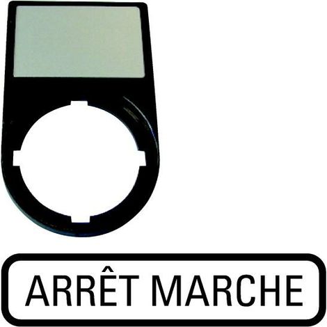 Support +étiquette ARRET MARCHE EATON M22S-ST-F10