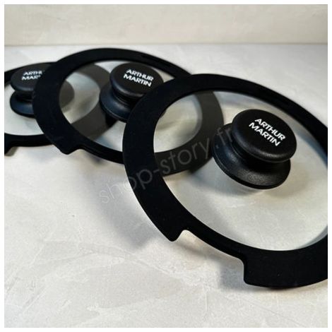 Lot de 3 couvercles en silicone 16-18-20 cm – Étanches et résistants à la chaleur – Pour casseroles et poêles – Faciles à nettoyer – Arthur Martin (1/4)