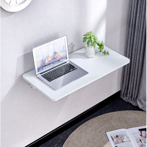 Mesa abatible de pared MDF blanca 114 x 56 cm OKWISH (1/5)