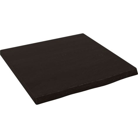 Maison Exclusive - Piano Bagno Marrone Scuro 40x40x(2-4)cm Legno Massello Trattato